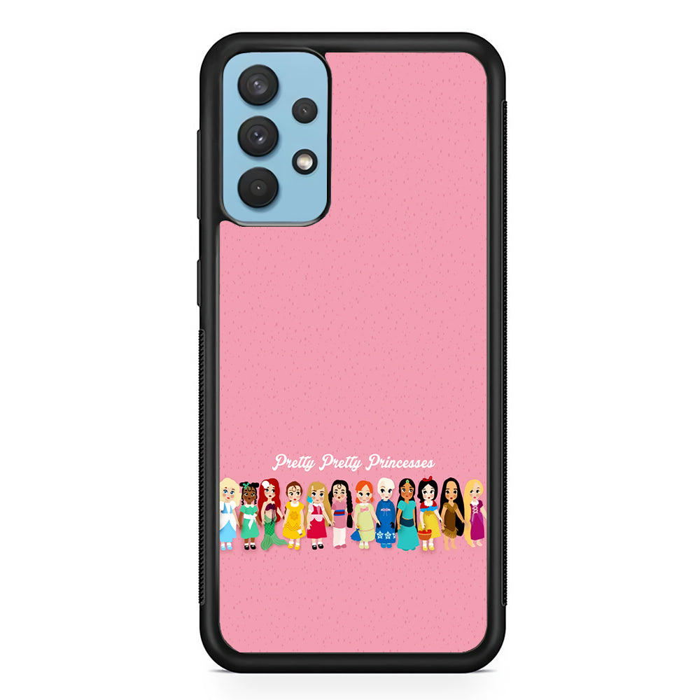 Pretty Pretty Princesses Pink Samsung Galaxy A32 Case-Phone Case-Rubber Black (2D Case)-Altracase