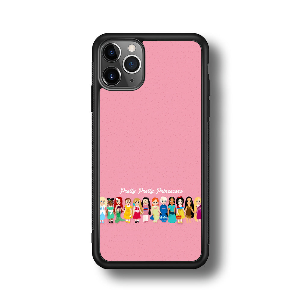 Pretty Pretty Princesses Pink iPhone 11 Pro Max Case-Phone Case-Rubber Black (2D Case)-Altracase