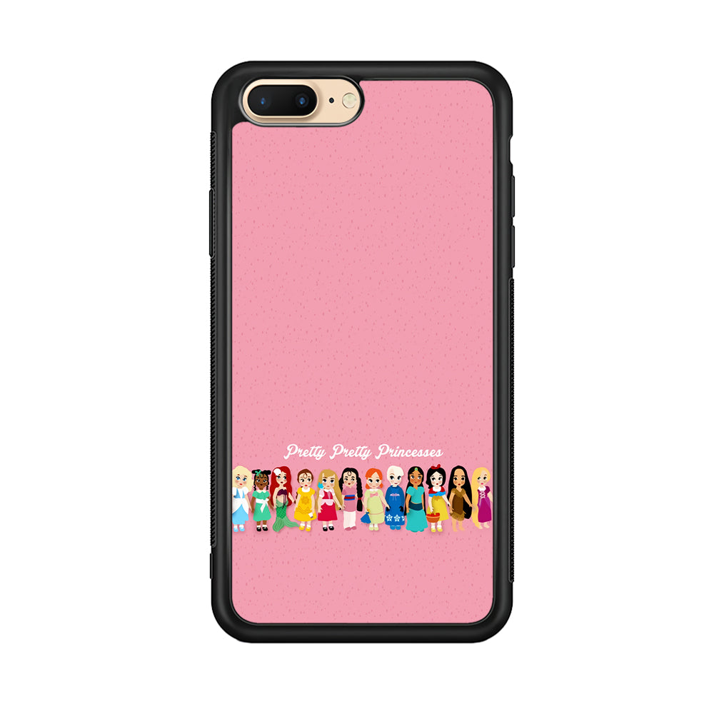 Pretty Pretty Princesses Pink iPhone 8 Plus Case-Phone Case-Rubber Black (2D Case)-Altracase