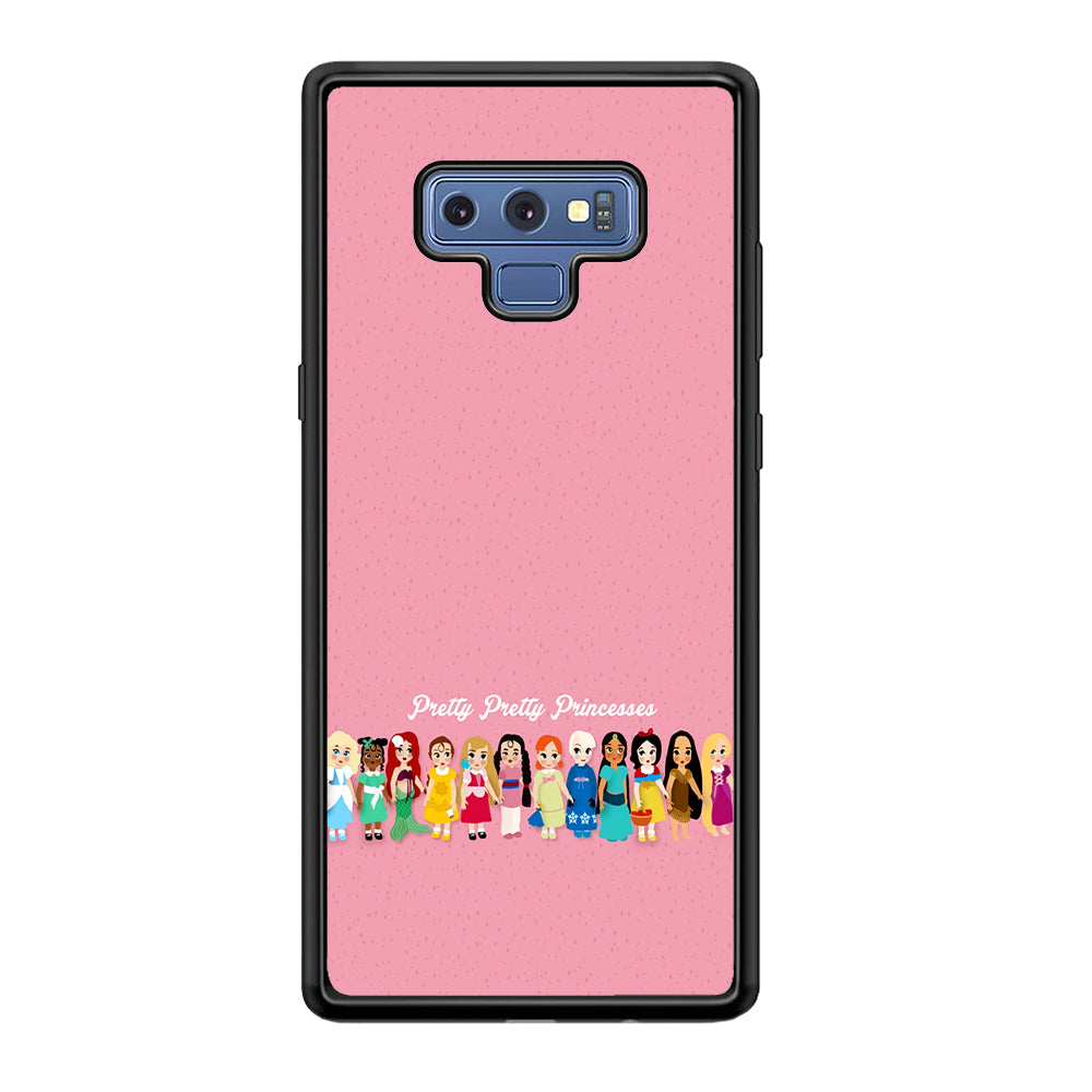 Pretty Pretty Princesses Pink Samsung Galaxy Note 9 Case-Phone Case-Rubber Black (2D Case)-Altracase