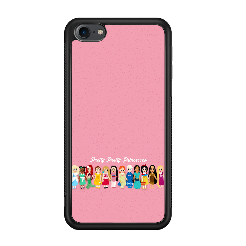 Pretty Pretty Princesses Pink iPod Touch 6 Case-Phone Case-Rubber Black (2D Case)-Altracase
