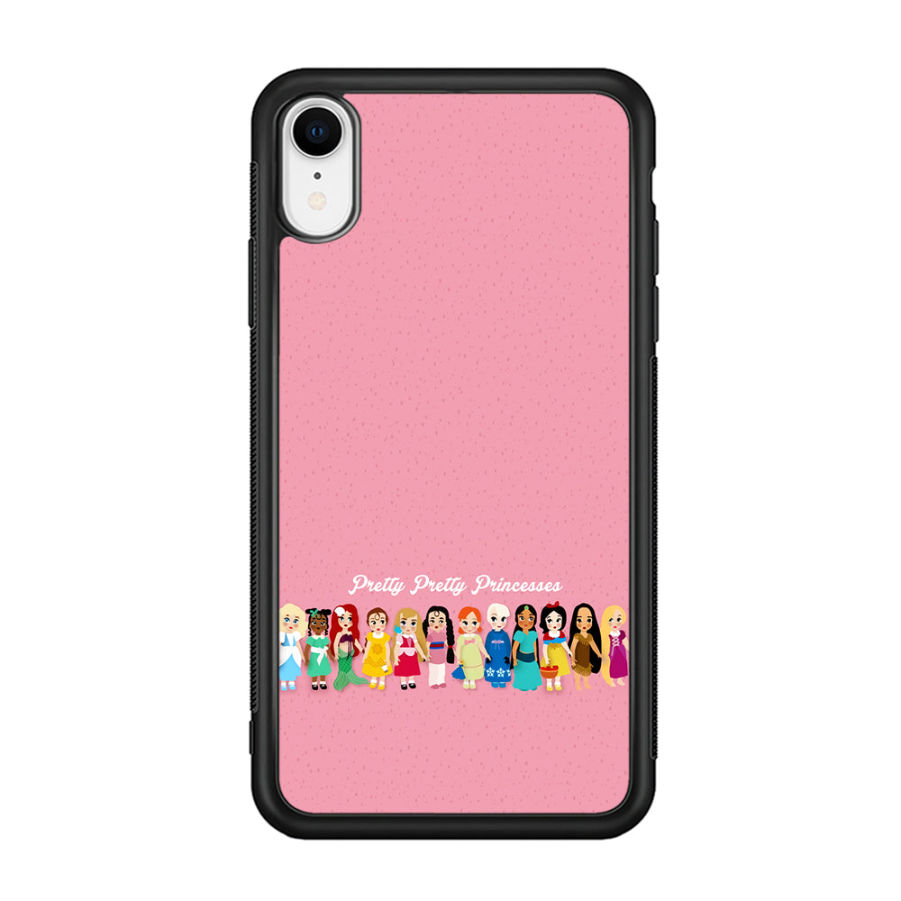Pretty Pretty Princesses Pink iPhone XR Case-Phone Case-Rubber Black (2D Case)-Altracase
