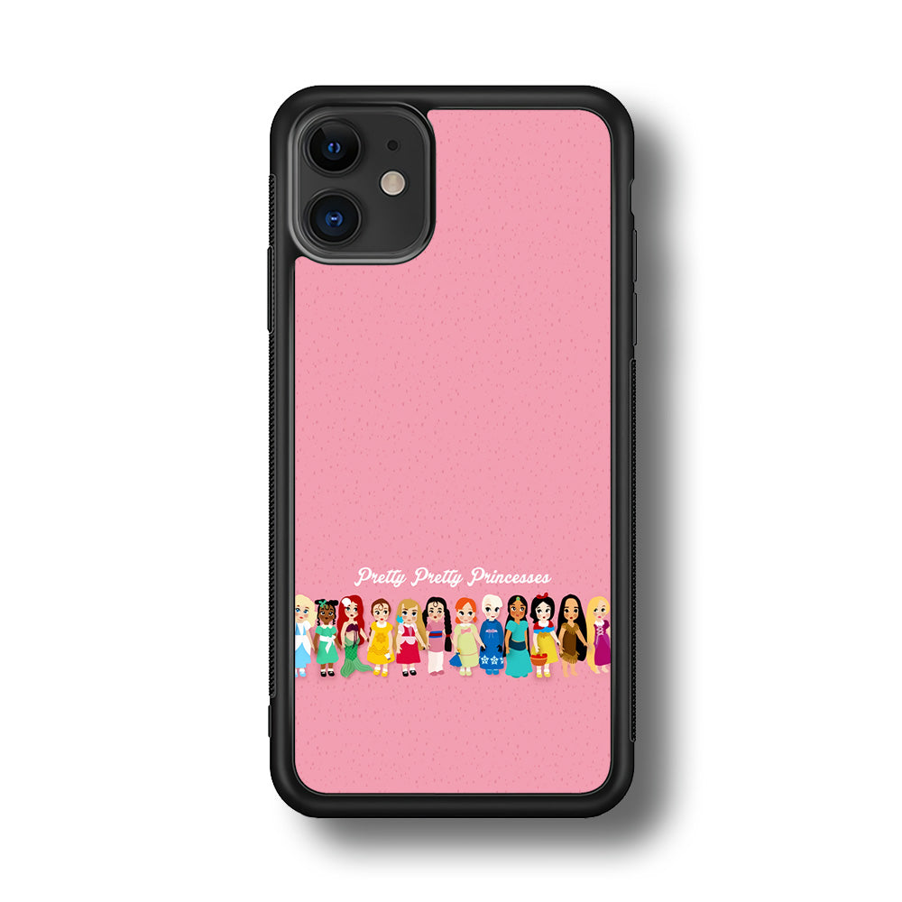 Pretty Pretty Princesses Pink iPhone 11 Case-Phone Case-Rubber Black (2D Case)-Altracase