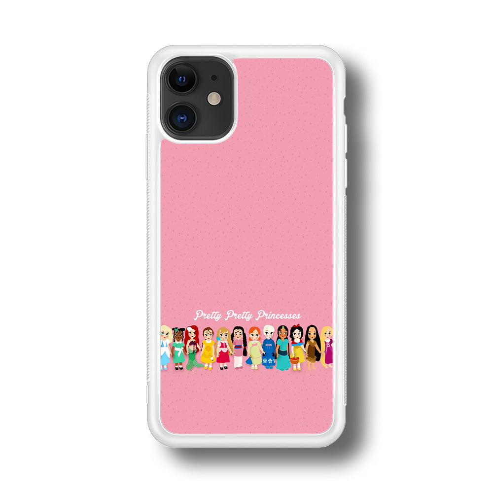 Pretty Pretty Princesses Pink iPhone 11 Case-Phone Case-Rubber White (2D Case)-Altracase