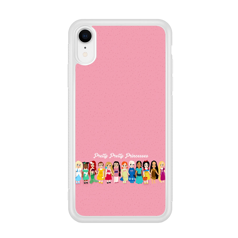 Pretty Pretty Princesses Pink iPhone XR Case-Phone Case-Rubber White (2D Case)-Altracase