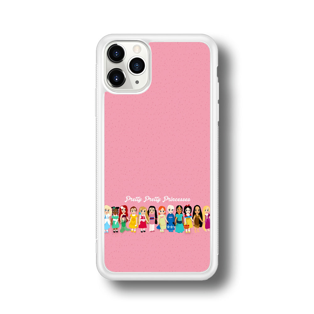 Pretty Pretty Princesses Pink iPhone 11 Pro Max Case-Phone Case-Rubber White (2D Case)-Altracase