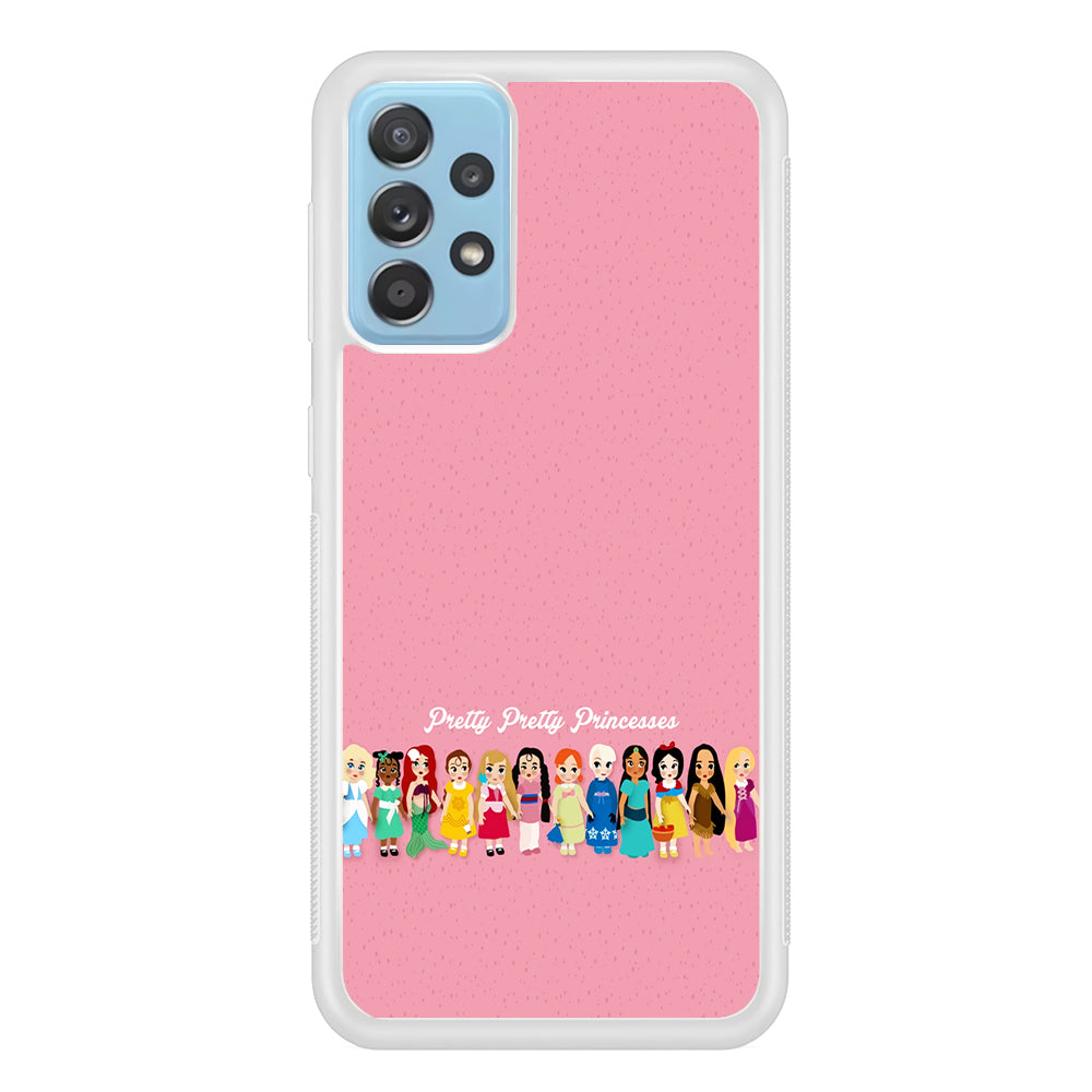 Pretty Pretty Princesses Pink Samsung Galaxy A72 Case-Phone Case-Rubber White (2D Case)-Altracase
