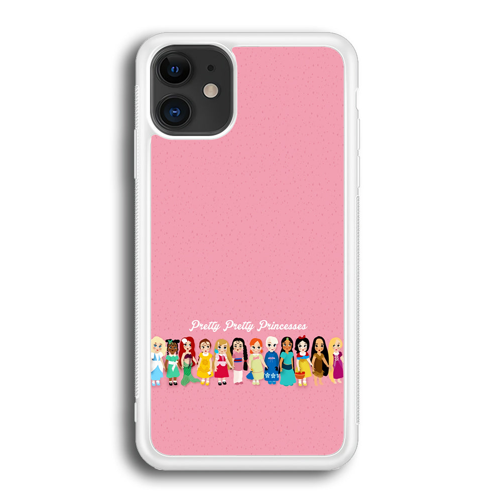 Pretty Pretty Princesses Pink iPhone 12 Case-Phone Case-Rubber White (2D Case)-Altracase