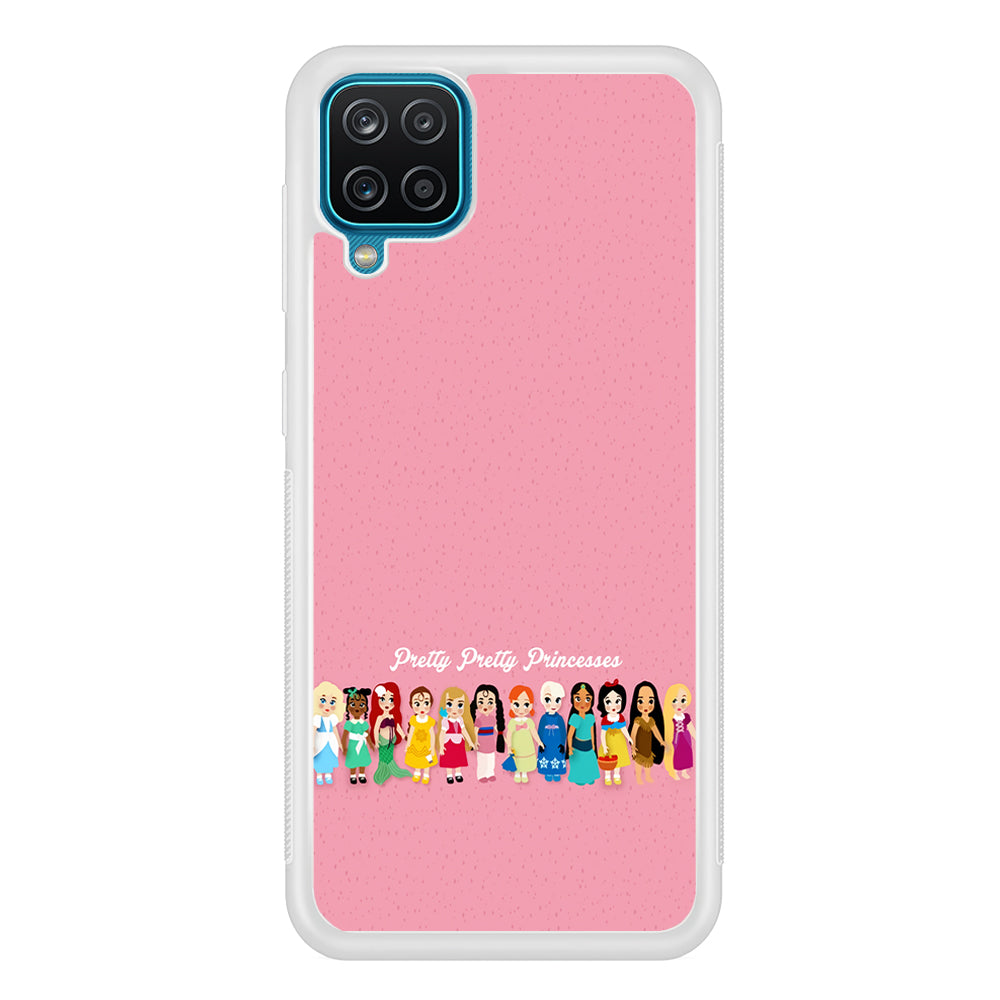 Pretty Pretty Princesses Pink Samsung Galaxy A12 Case-Phone Case-Rubber White (2D Case)-Altracase