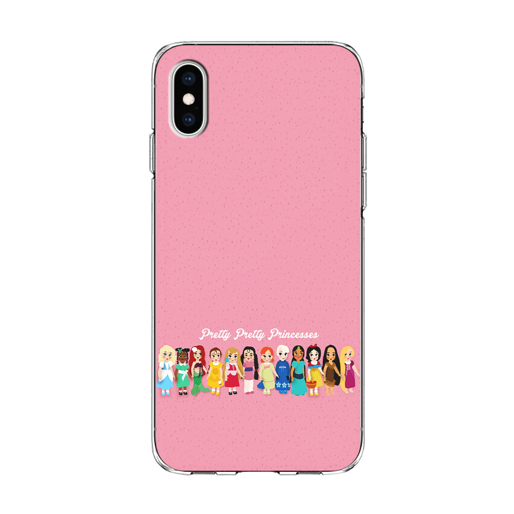 Pretty Pretty Princesses Pink iPhone Xs Case-Phone Case-Clear Soft Case-Altracase