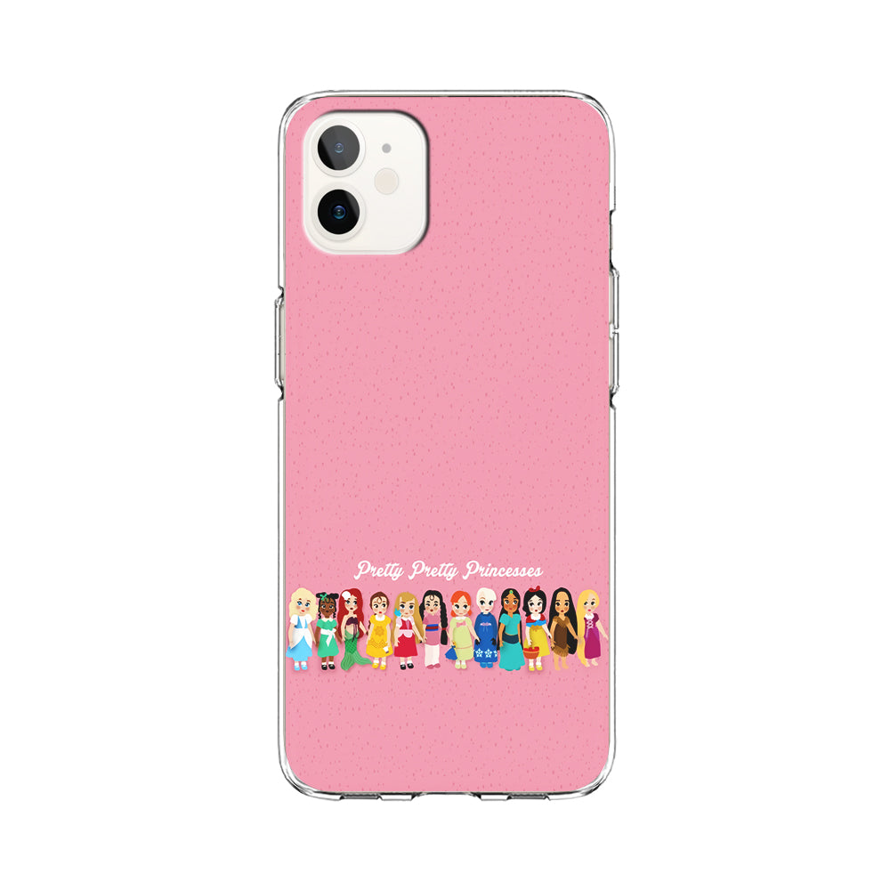 Pretty Pretty Princesses Pink iPhone 12 Case-Phone Case-Clear Soft Case-Altracase