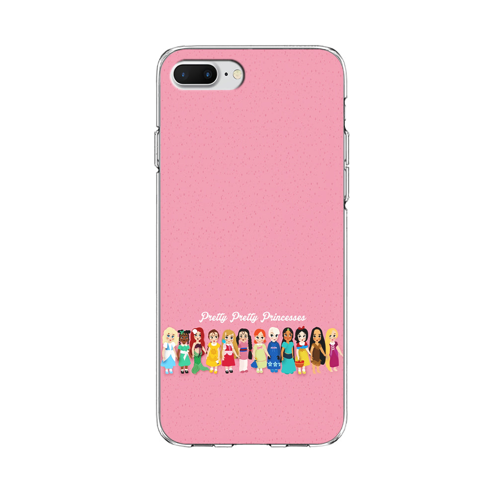 Pretty Pretty Princesses Pink iPhone 8 Plus Case-Phone Case-Clear Soft Case-Altracase