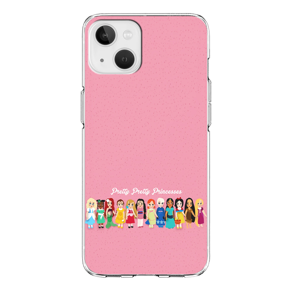 Pretty Pretty Princesses Pink iPhone 13 Mini Case-Phone Case-Clear Soft Case-Altracase
