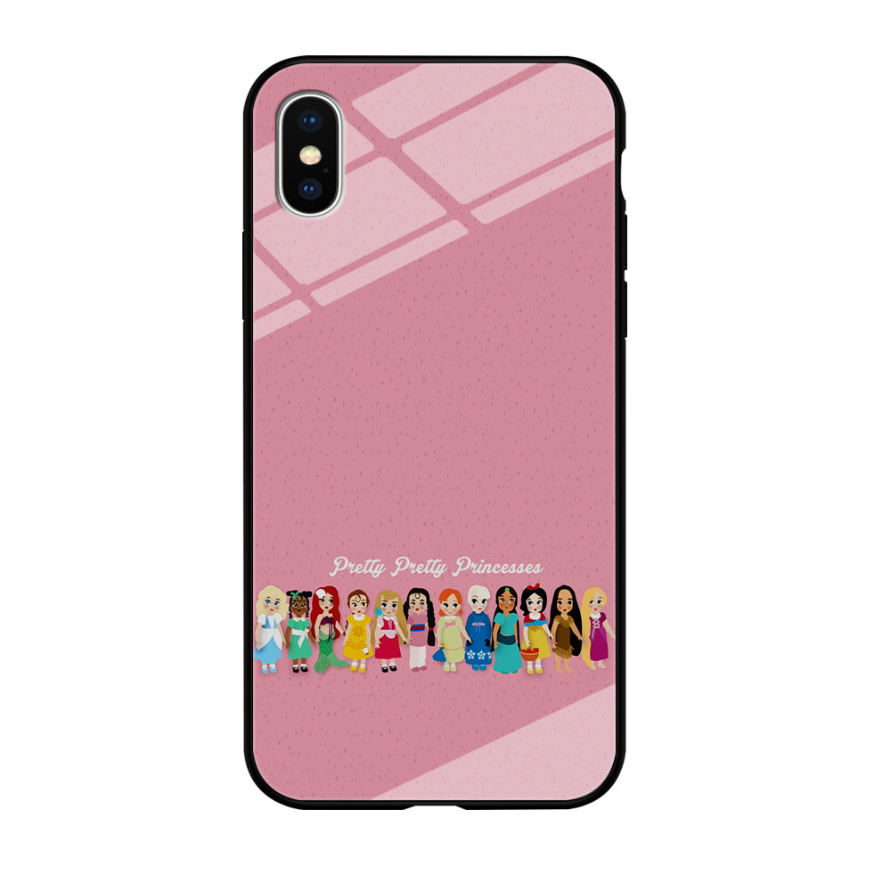 Pretty Pretty Princesses Pink iPhone Xs Case-Phone Case-Tempered Glass Case-Altracase
