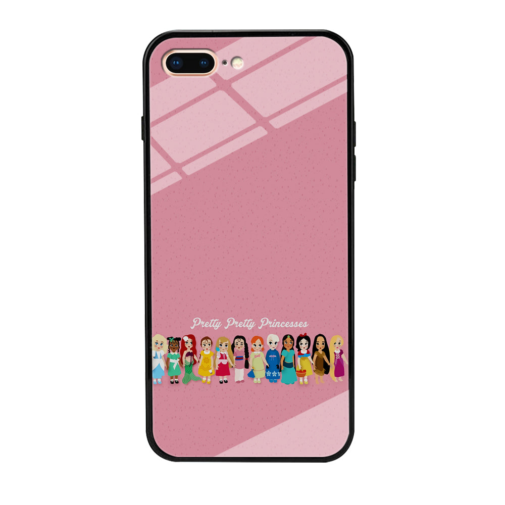 Pretty Pretty Princesses Pink iPhone 8 Plus Case-Phone Case-Tempered Glass Case-Altracase