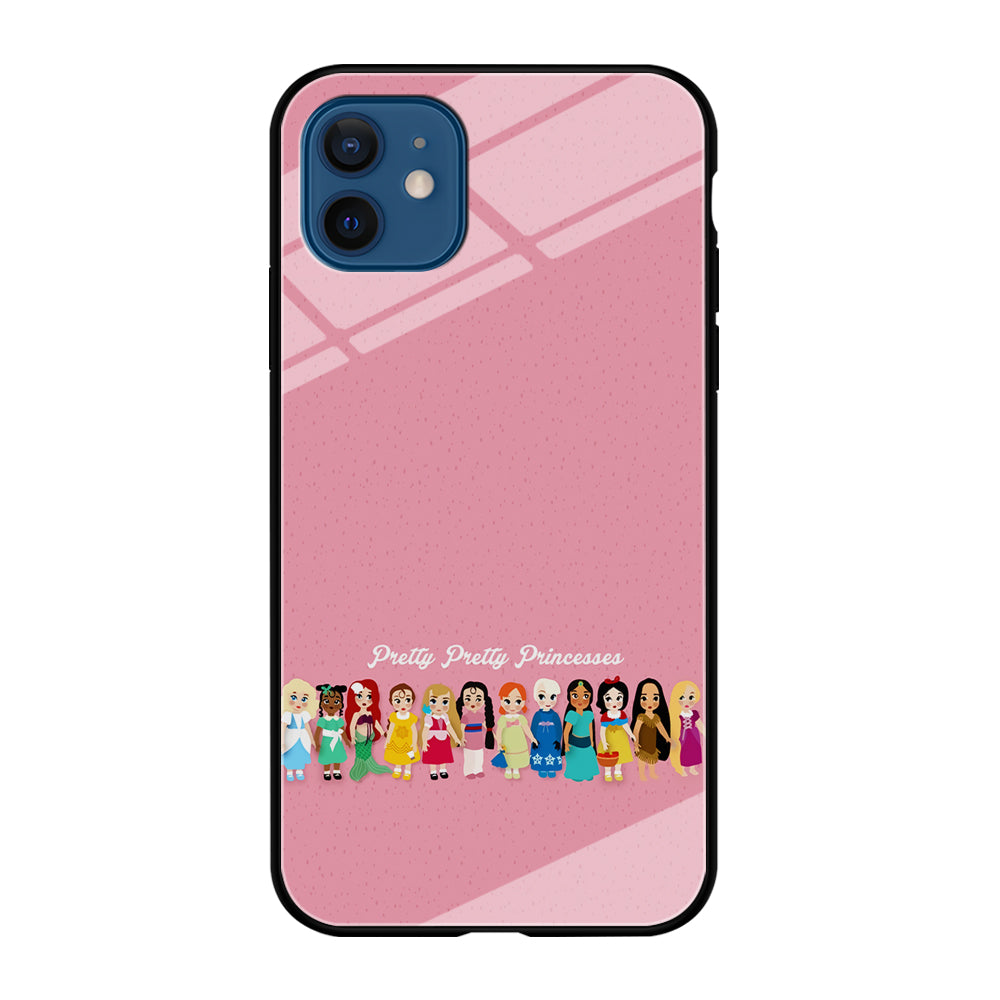 Pretty Pretty Princesses Pink iPhone 12 Case-Phone Case-Tempered Glass Case-Altracase
