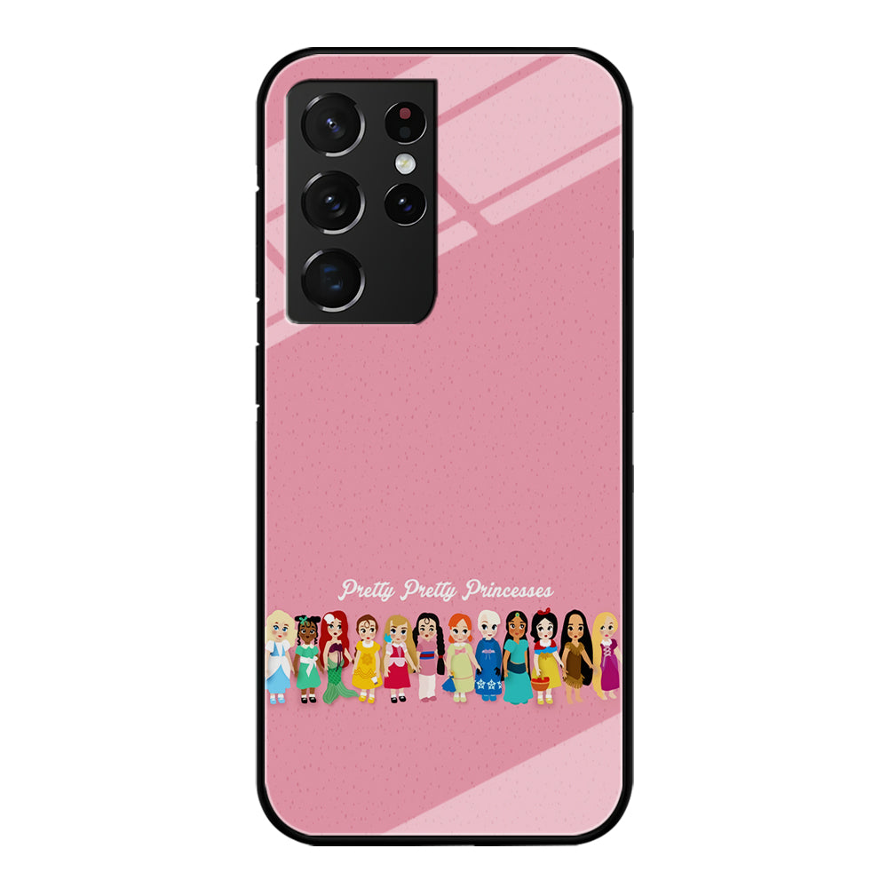 Pretty Pretty Princesses Pink Samsung Galaxy S21 Ultra Case-Phone Case-Tempered Glass Case-Altracase