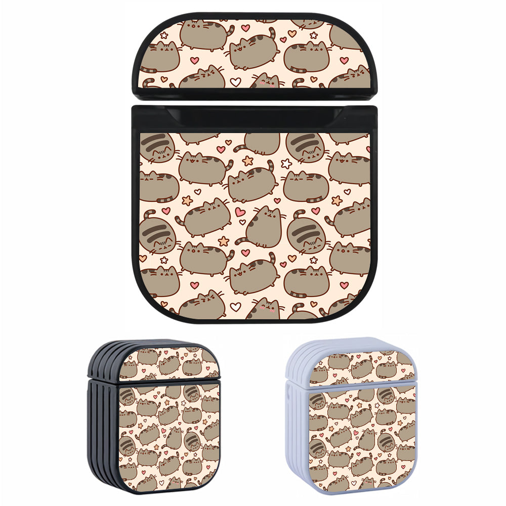 Pusheen The Cat Pattern Hard Plastic Case Cover For Apple Airpods-AirPod Case-Altracase