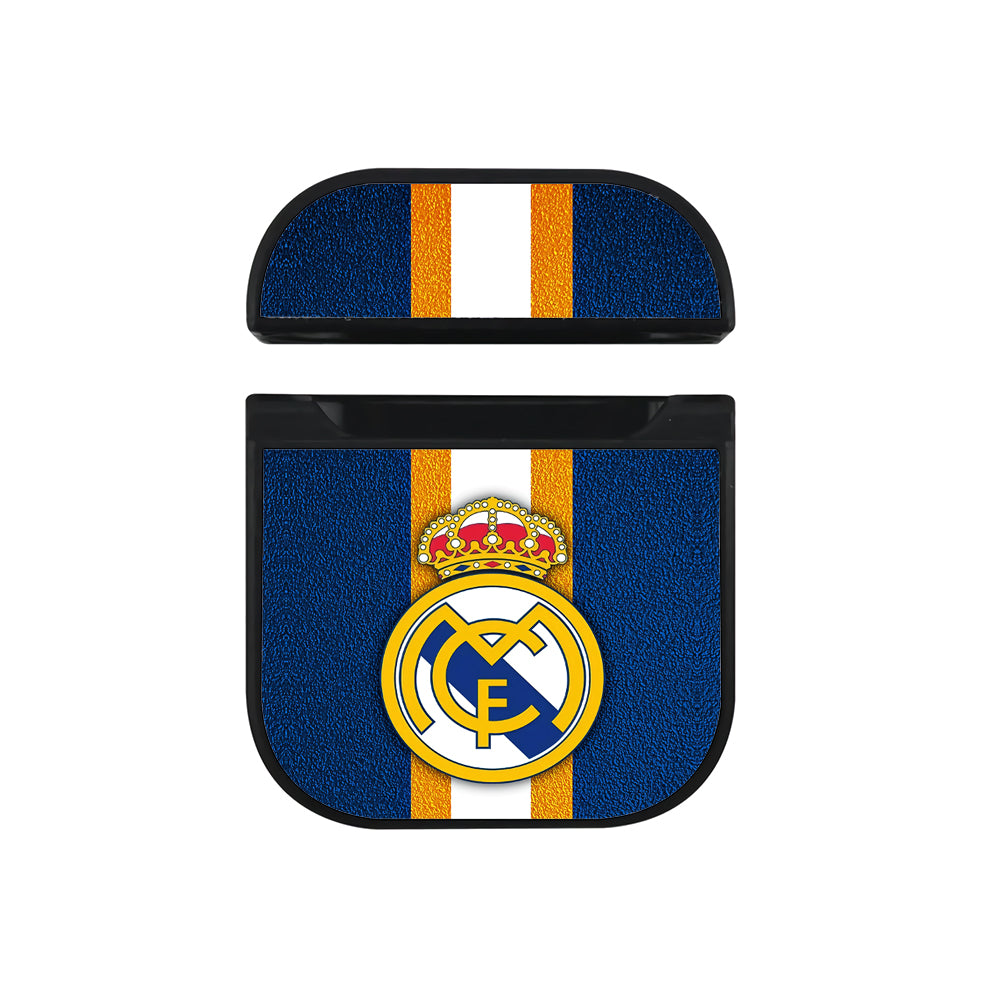 Real Madrid CF Logo Pattern Apple AirPods Case-AirPod Case-Black-Altracase