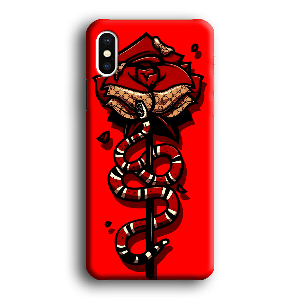 Red Rose Red Snake iPhone Xs Case-Phone Case-3D Case-Altracase