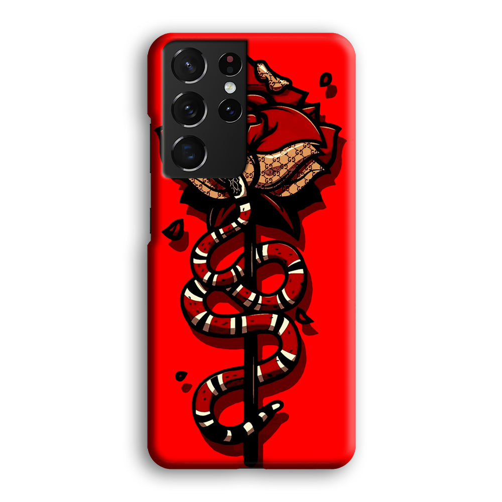 Red Rose Red Snake Samsung Galaxy S21 Ultra Case-Phone Case-3D Case-Altracase