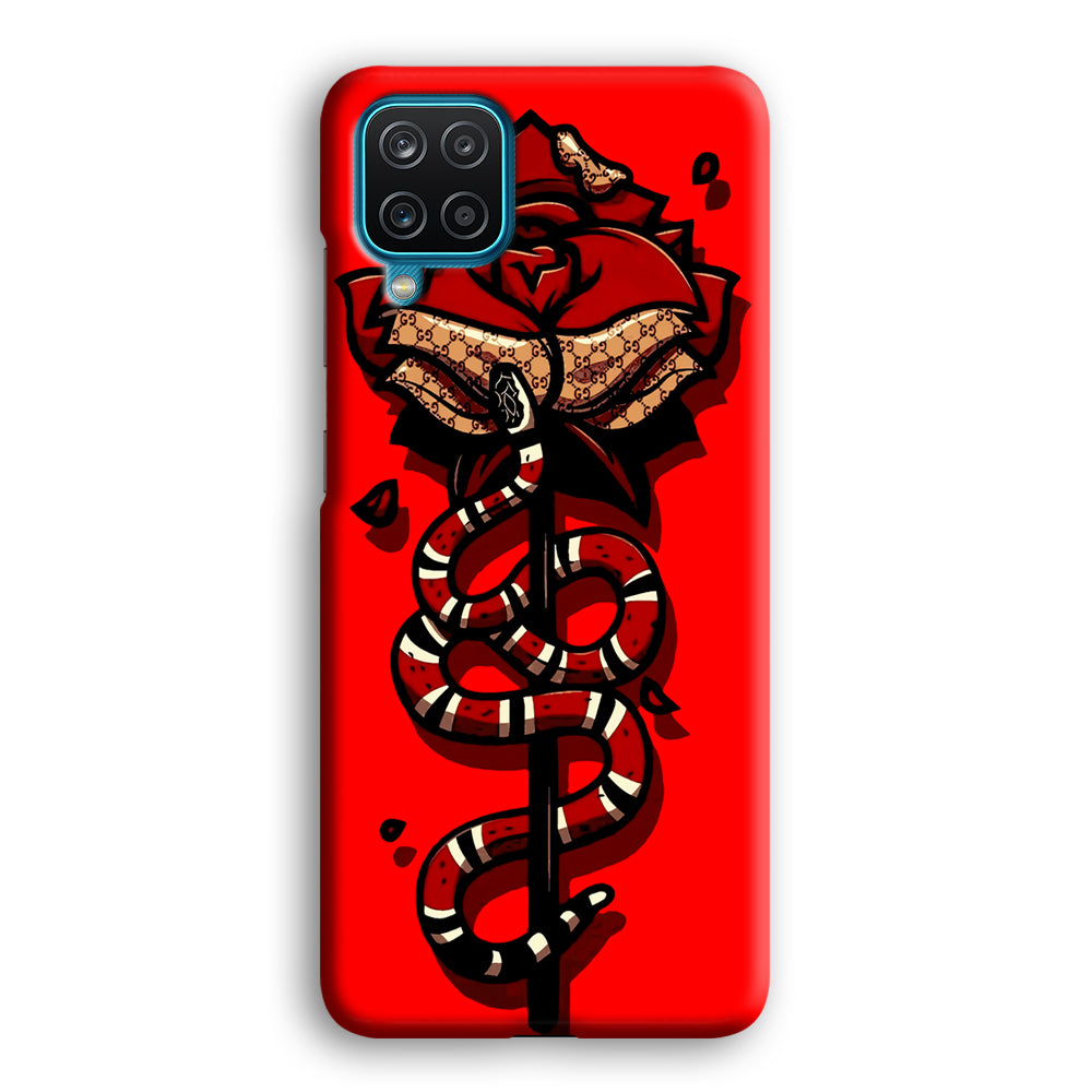 Red Rose Red Snake Samsung Galaxy A12 Case-Phone Case-3D Case-Altracase