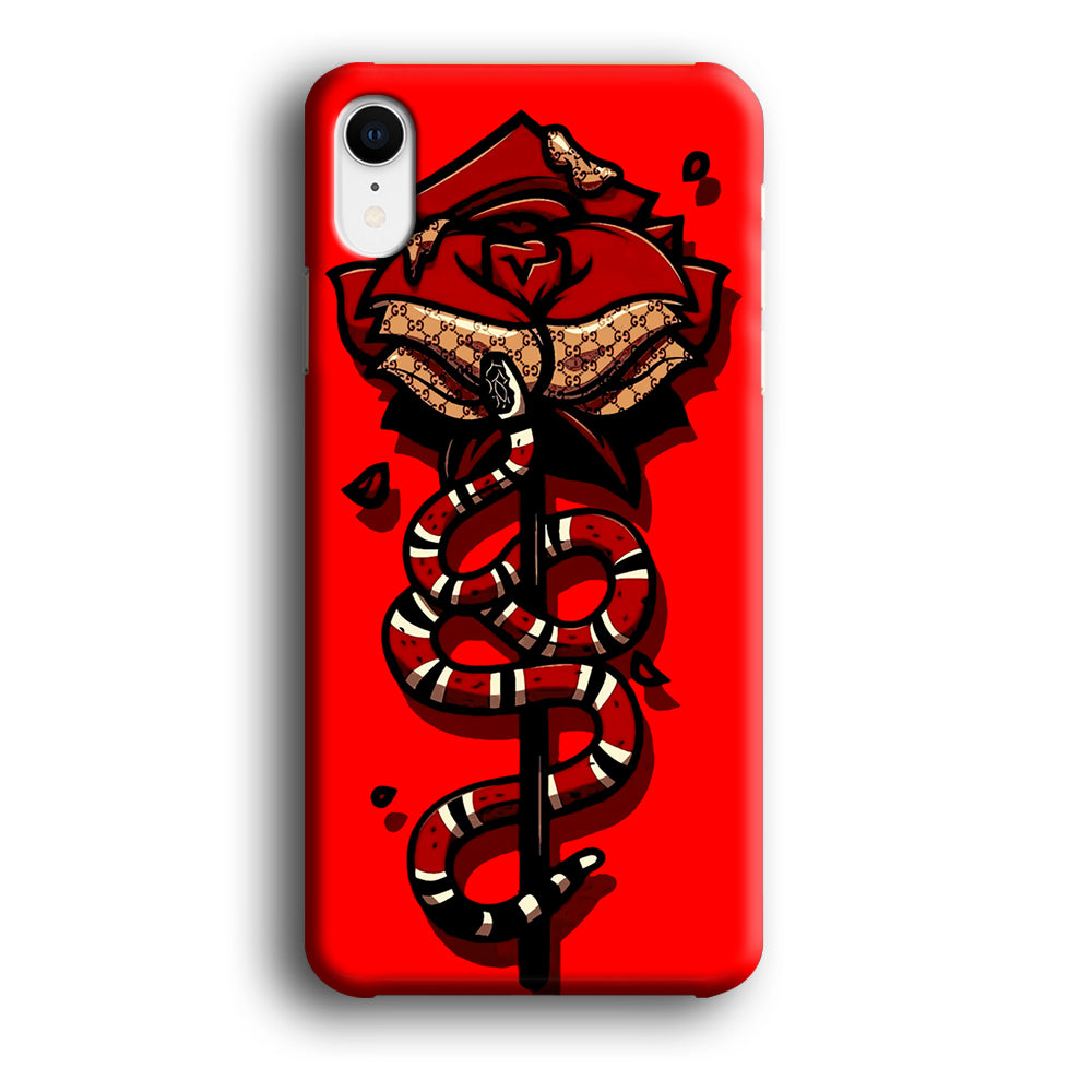 Red Rose Red Snake iPhone XR Case-Phone Case-3D Case-Altracase