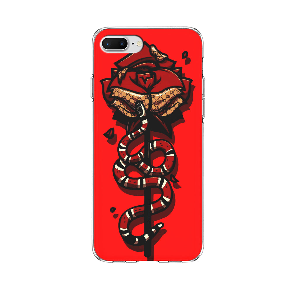 Red Rose Red Snake iPhone 8 Plus Case-Phone Case-Clear Soft Case-Altracase