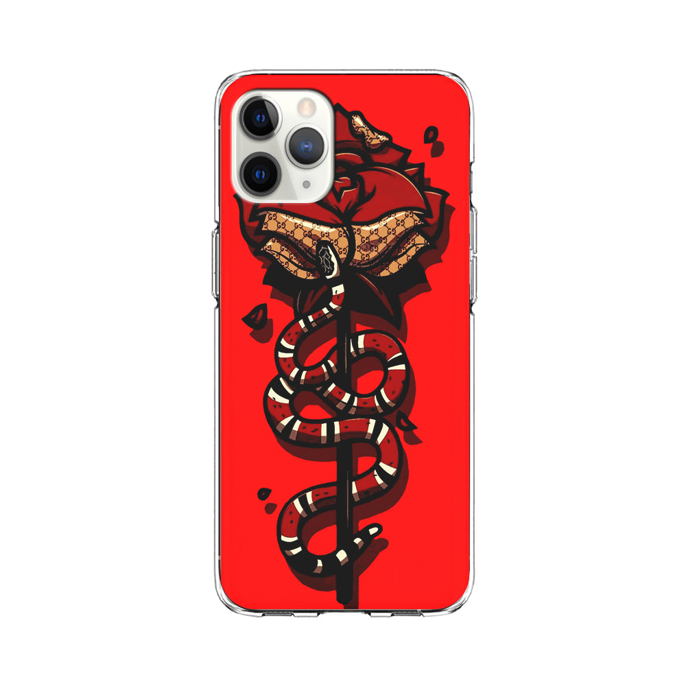 Red Rose Red Snake iPhone 11 Pro Case-Phone Case-Clear Soft Case-Altracase
