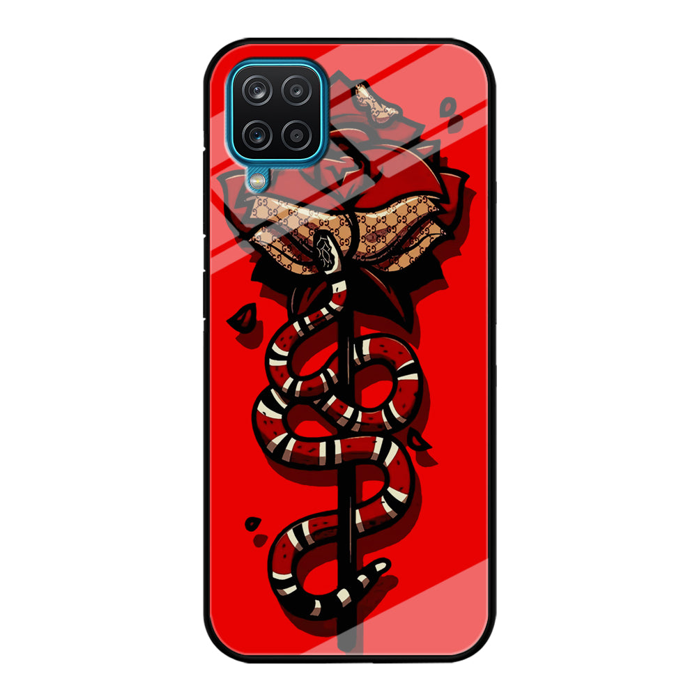 Red Rose Red Snake Samsung Galaxy A12 Case-Phone Case-Tempered Glass Case-Altracase