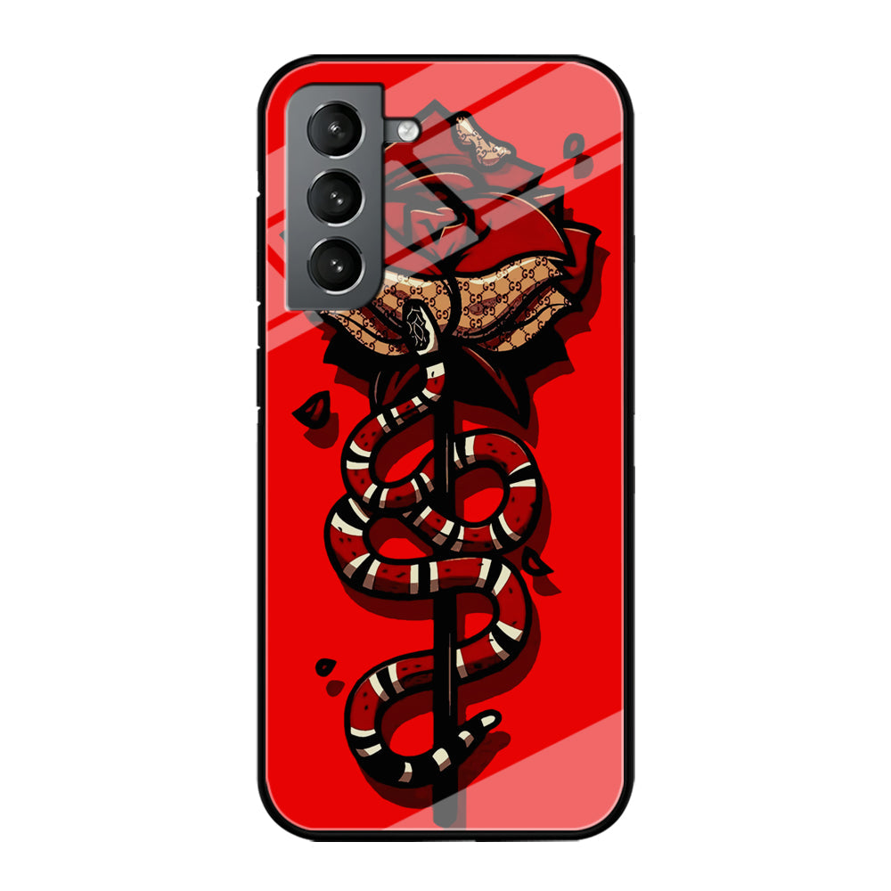 Red Rose Red Snake Samsung Galaxy S24 Case-Phone Case-Tempered Glass Case-Altracase