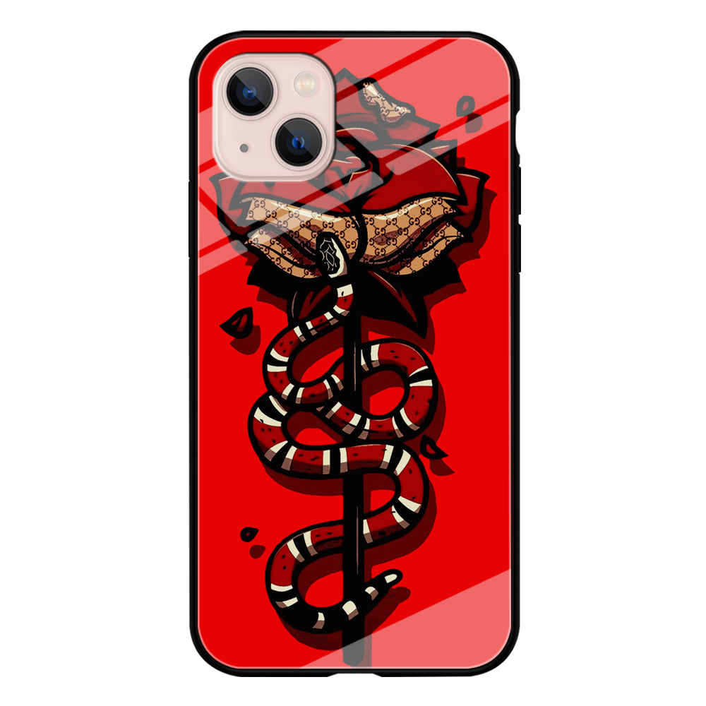 Red Rose Red Snake iPhone 15 Plus Case-Phone Case-Tempered Glass Case-Altracase