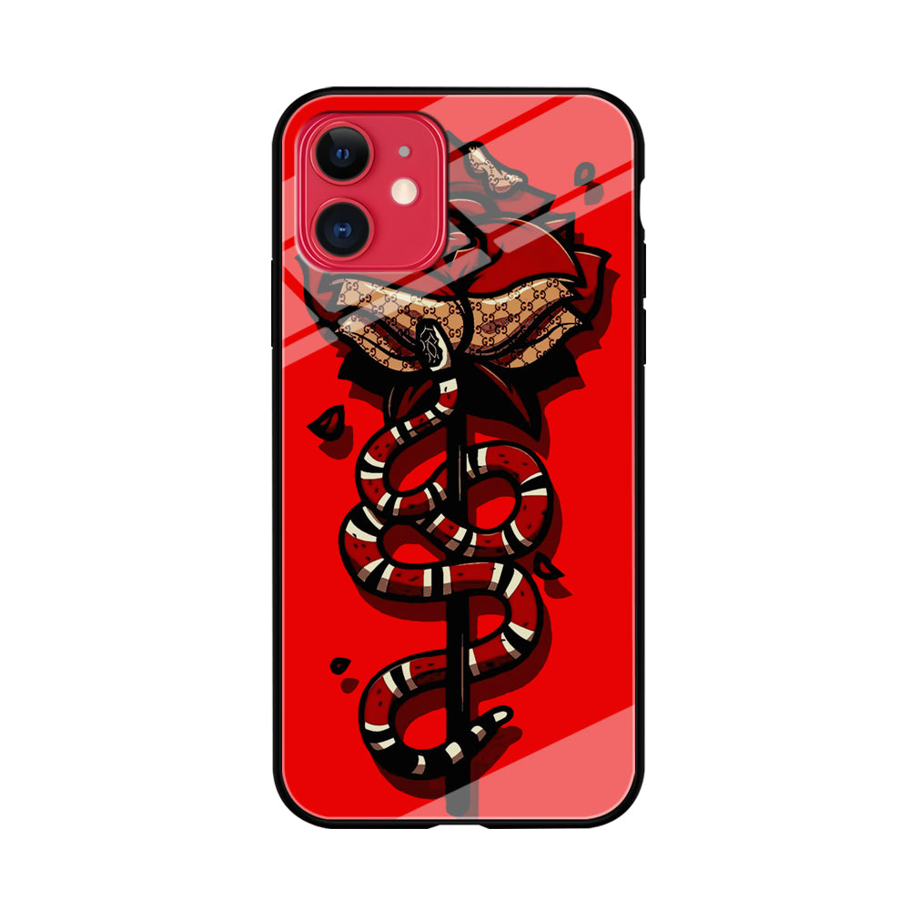 Red Rose Red Snake iPhone 11 Case-Phone Case-Tempered Glass Case-Altracase