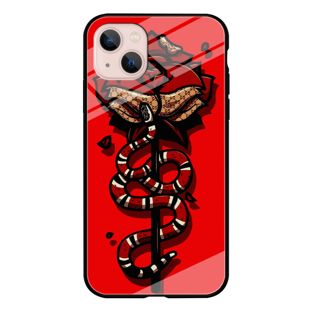 Red Rose Red Snake iPhone 14 Plus Case-Phone Case-Tempered Glass Case-Altracase