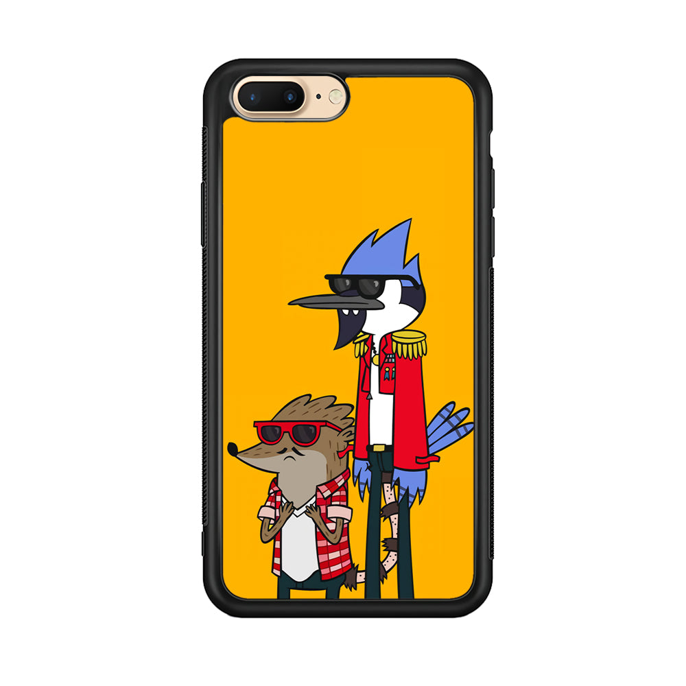 Regular Show Rigby and Mordecai iPhone 8 Plus Case-Phone Case-Rubber Black (2D Case)-Altracase