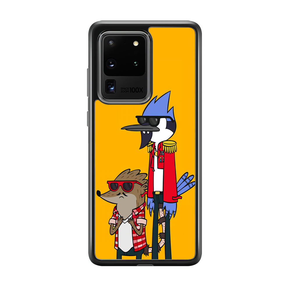 Regular Show Rigby and Mordecai Samsung Galaxy S20 Ultra Case-Phone Case-Rubber Black (2D Case)-Altracase