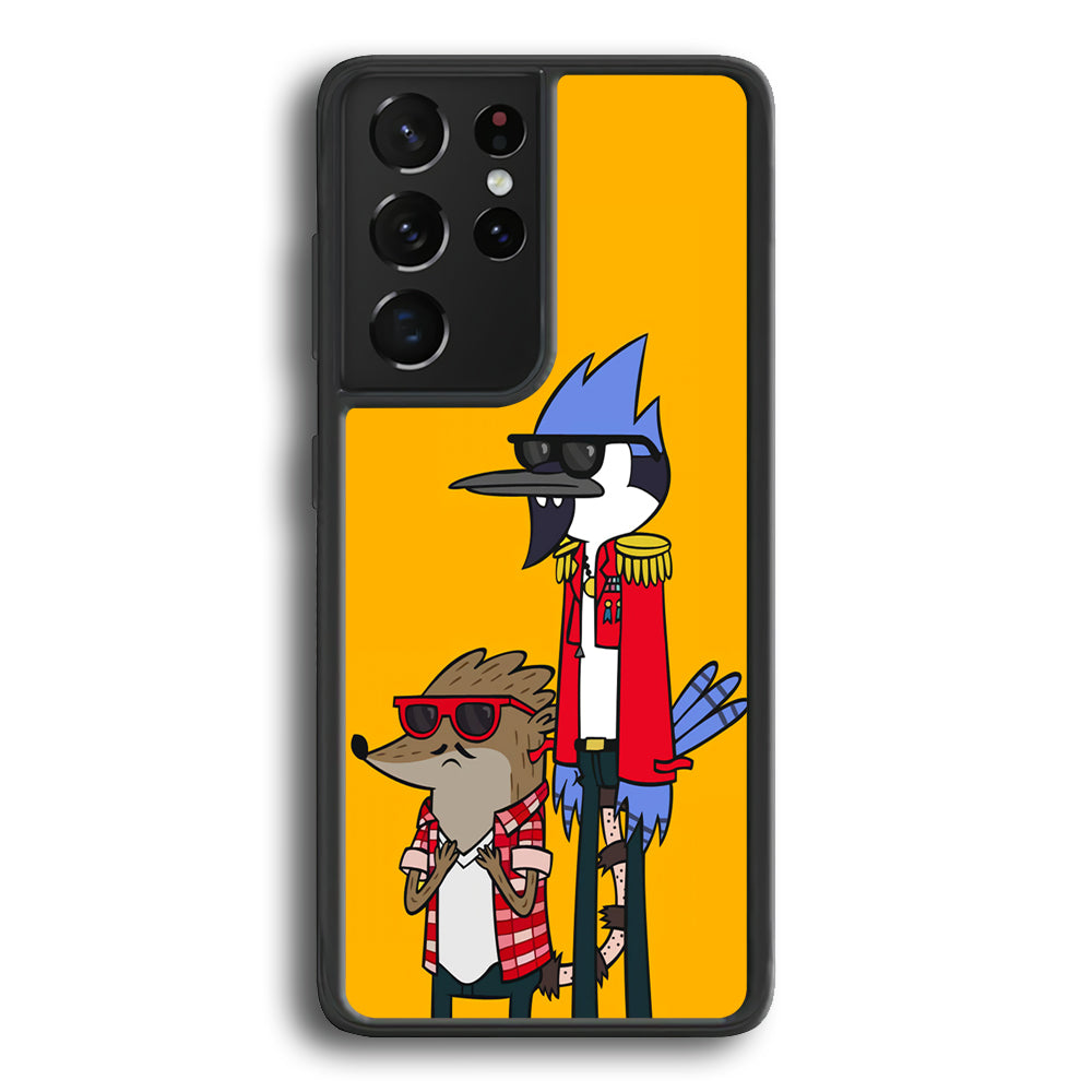 Regular Show Rigby and Mordecai Samsung Galaxy S25 Ultra Case-Phone Case-Rubber Black (2D Case)-Altracase