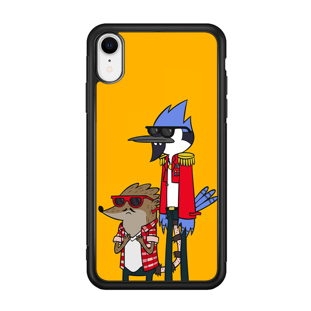 Regular Show Rigby and Mordecai iPhone XR Case-Phone Case-Rubber Black (2D Case)-Altracase