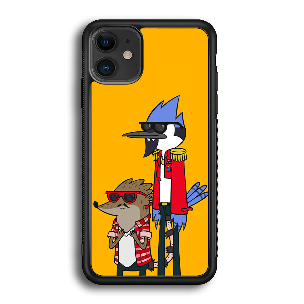 Regular Show Rigby and Mordecai iPhone 12 Case-Phone Case-Rubber Black (2D Case)-Altracase