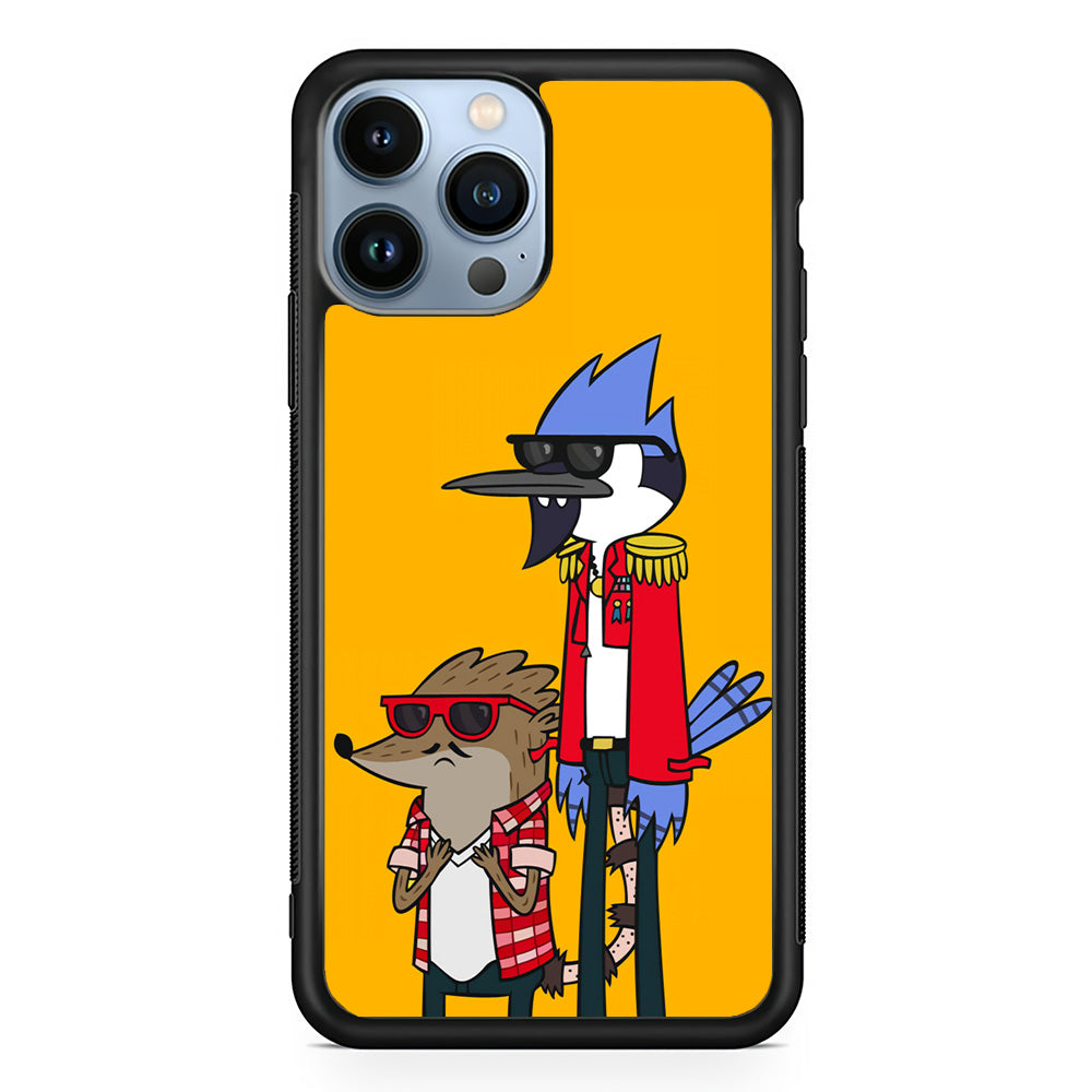 Regular Show Rigby and Mordecai iPhone 15 Pro Case-Phone Case-Rubber Black (2D Case)-Altracase