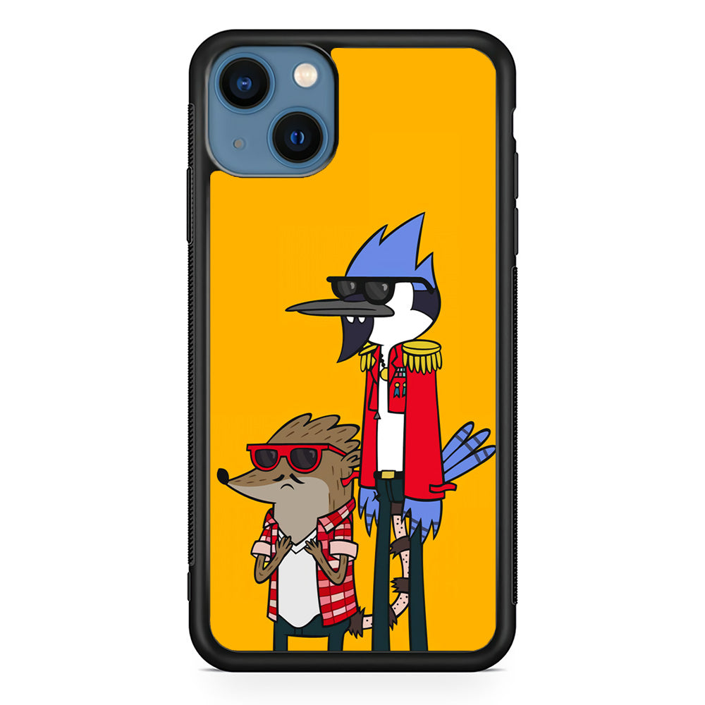 Regular Show Rigby and Mordecai iPhone 13 Mini Case-Phone Case-Rubber Black (2D Case)-Altracase
