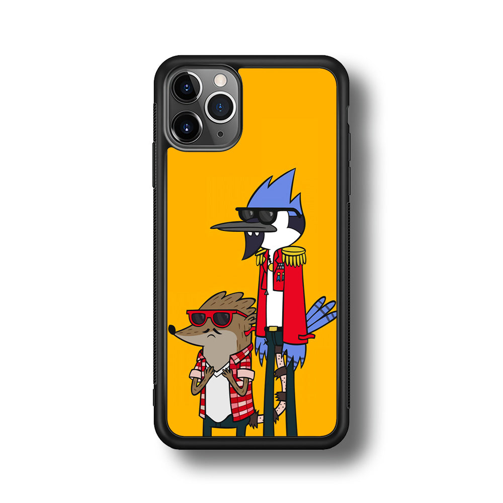 Regular Show Rigby and Mordecai iPhone 11 Pro Max Case-Phone Case-Rubber Black (2D Case)-Altracase