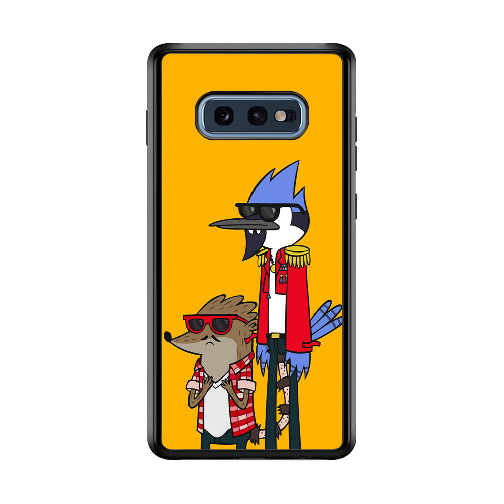 Regular Show Rigby and Mordecai Samsung Galaxy S10E Case-Phone Case-Rubber Black (2D Case)-Altracase