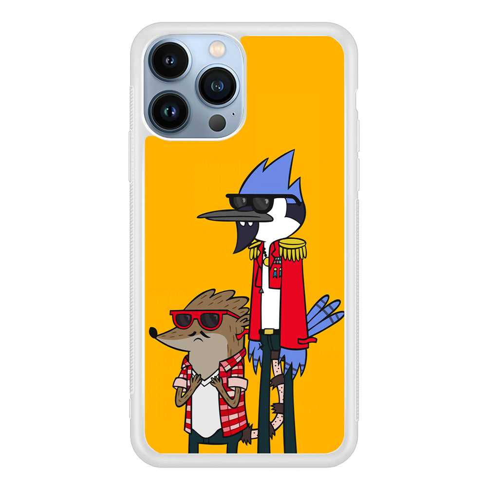 Regular Show Rigby and Mordecai iPhone 15 Pro Case-Phone Case-Rubber White (2D Case)-Altracase