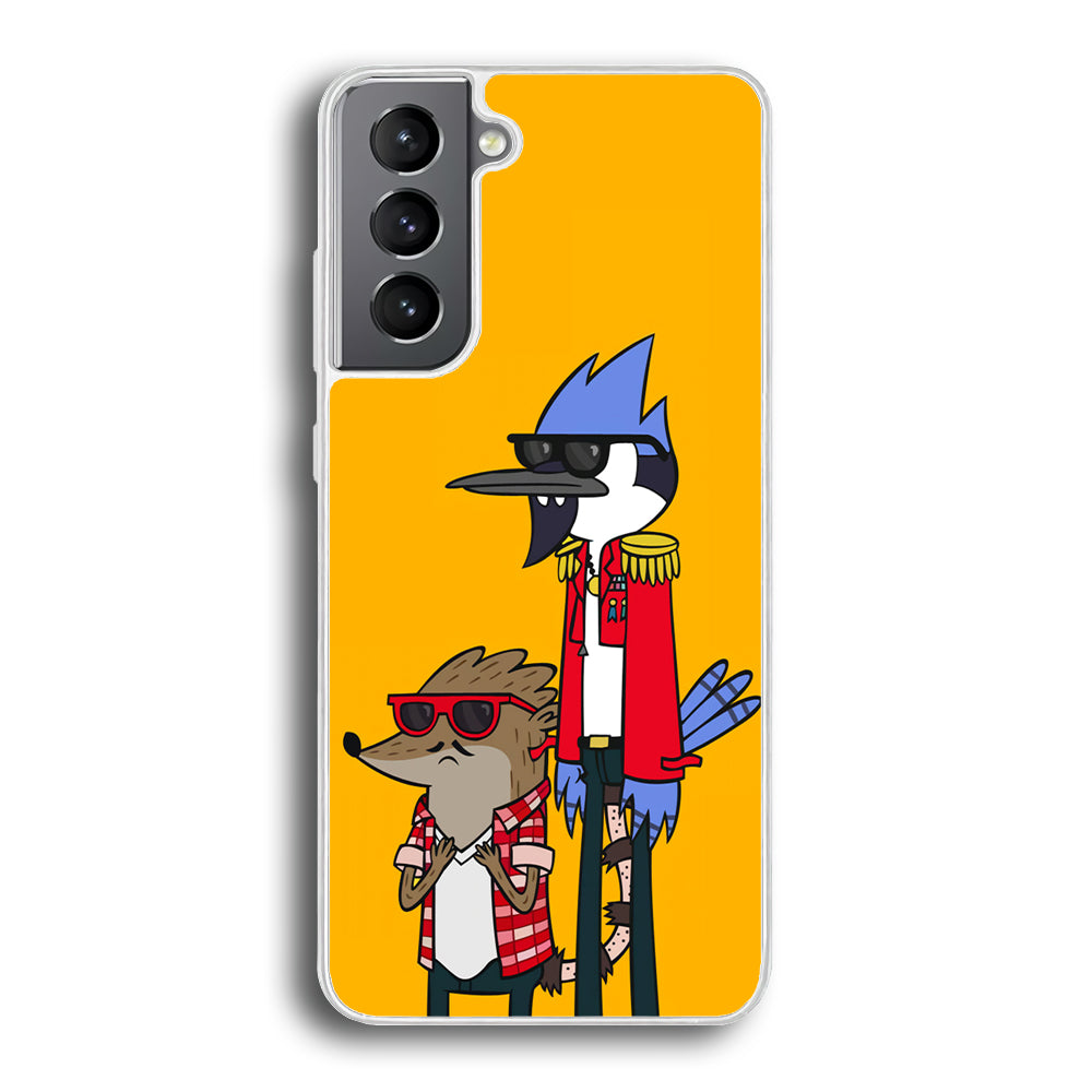 Regular Show Rigby and Mordecai Samsung Galaxy S24 Case-Phone Case-Rubber White (2D Case)-Altracase