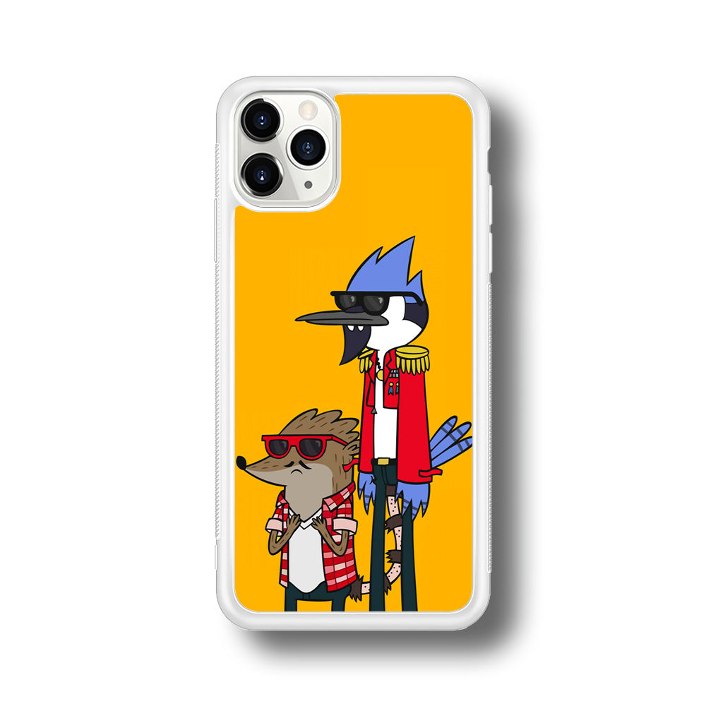 Regular Show Rigby and Mordecai iPhone 11 Pro Max Case-Phone Case-Rubber White (2D Case)-Altracase