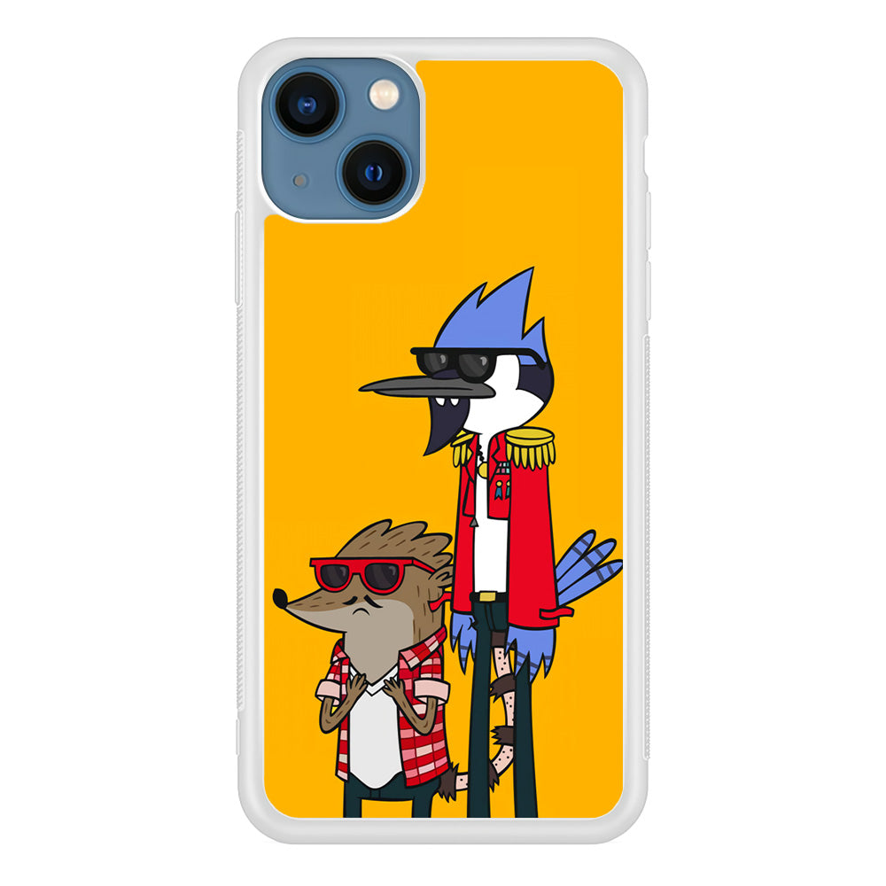 Regular Show Rigby and Mordecai iPhone 13 Mini Case-Phone Case-Rubber White (2D Case)-Altracase