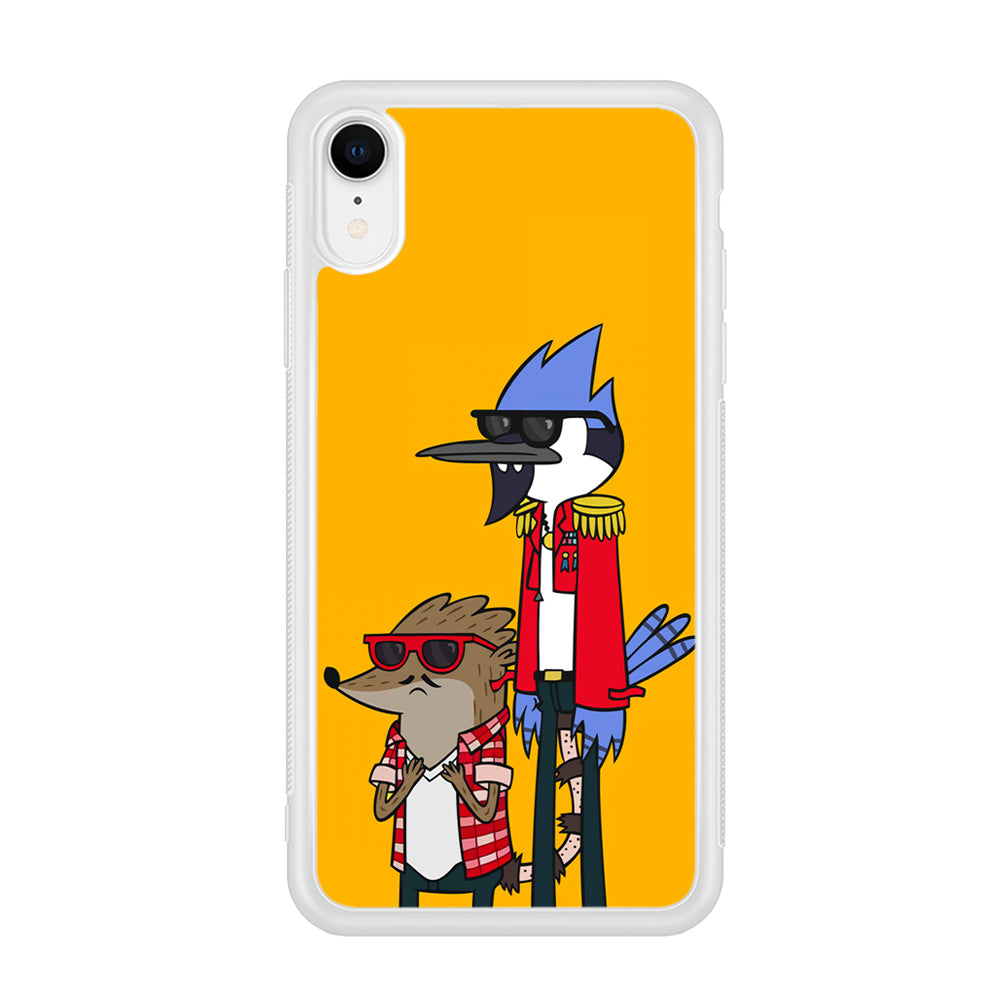 Regular Show Rigby and Mordecai iPhone XR Case-Phone Case-Rubber White (2D Case)-Altracase