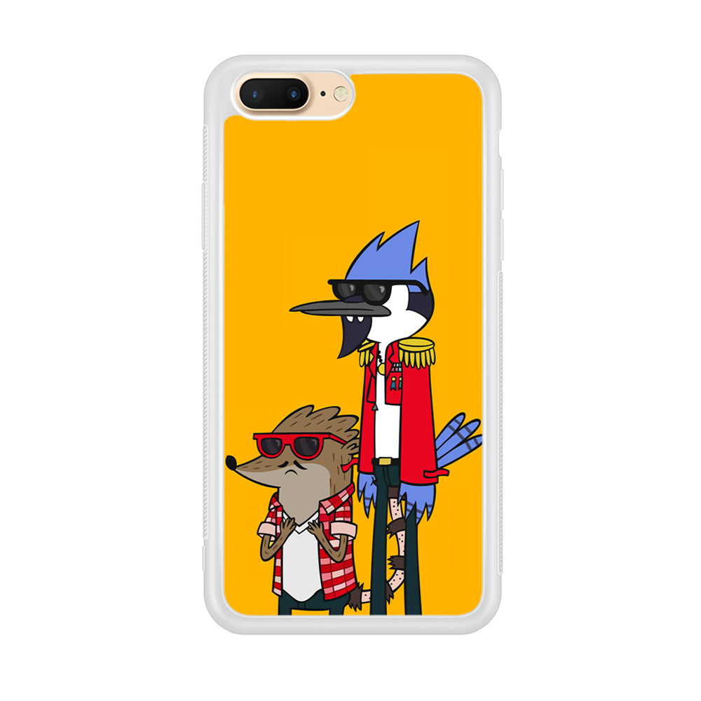 Regular Show Rigby and Mordecai iPhone 8 Plus Case-Phone Case-Rubber White (2D Case)-Altracase