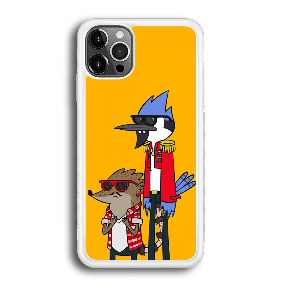 Regular Show Rigby and Mordecai iPhone 12 Pro Max Case-Phone Case-Rubber White (2D Case)-Altracase
